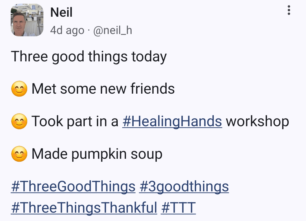 #ThreeGoodThings – Drei gute Dinge